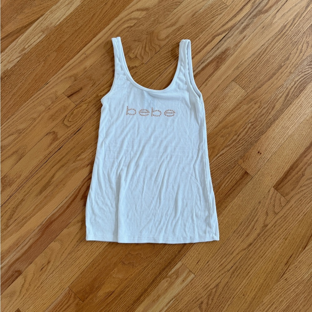 Vintage Y2K Bebe tank top rose gold gems
